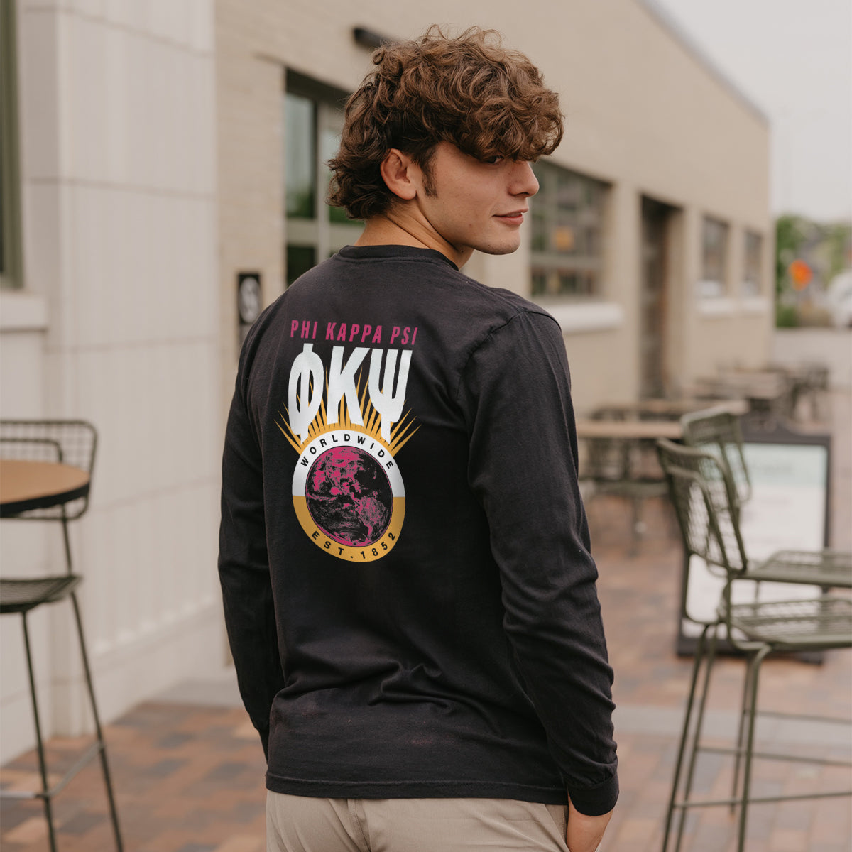 Phi Psi Retro Worldwide Long Sleeve Tee