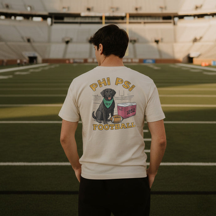 Phi Kappa Psi fraternity merch, Comfort Colors Linebacker Lab Short Sleeve Tee.