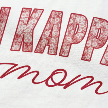 Close-up image of fraternity mom t-shirt graphic