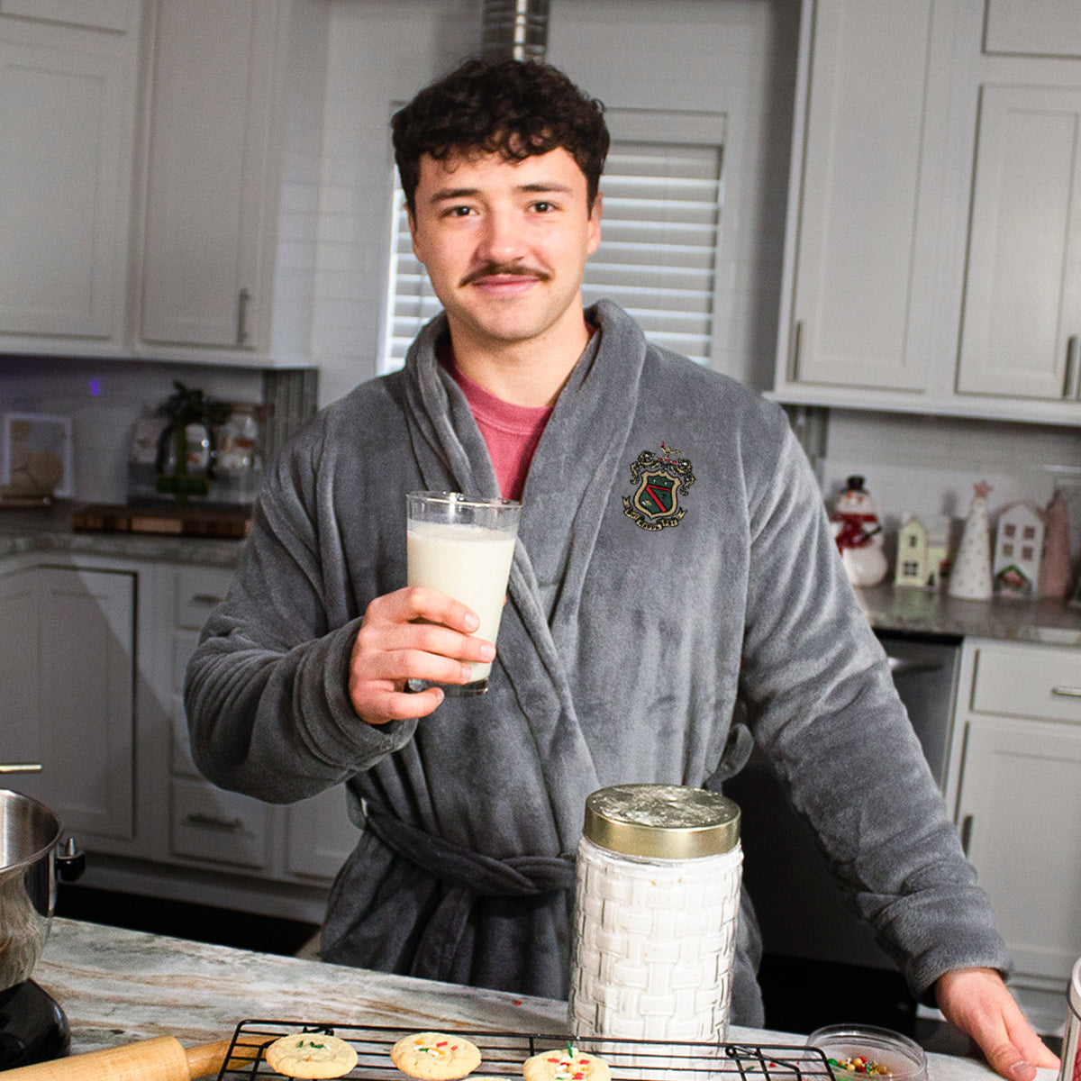 Phi Psi Personalized Charcoal Ultra Soft Robe