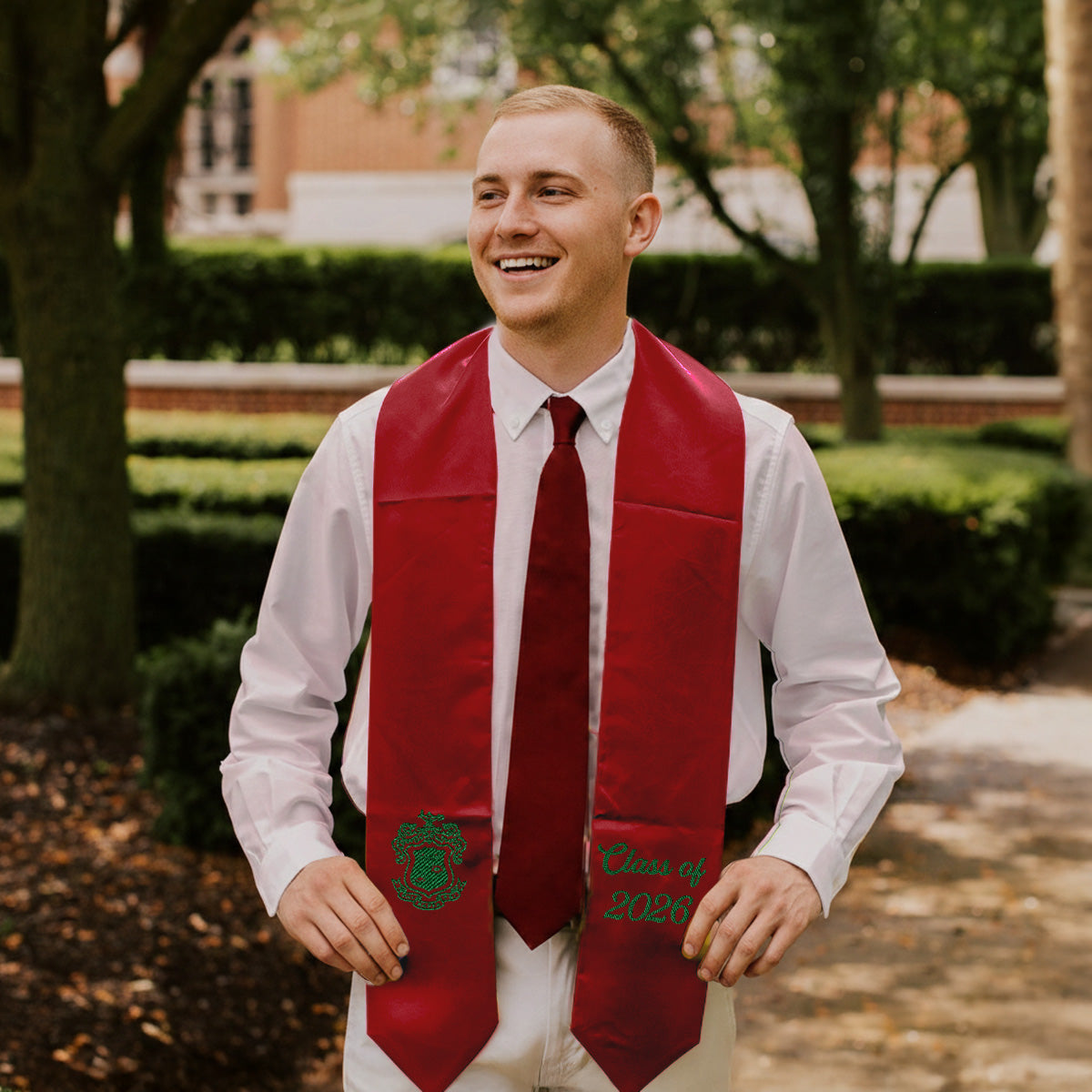Phi Psi Embroidered Crest Graduation Stole