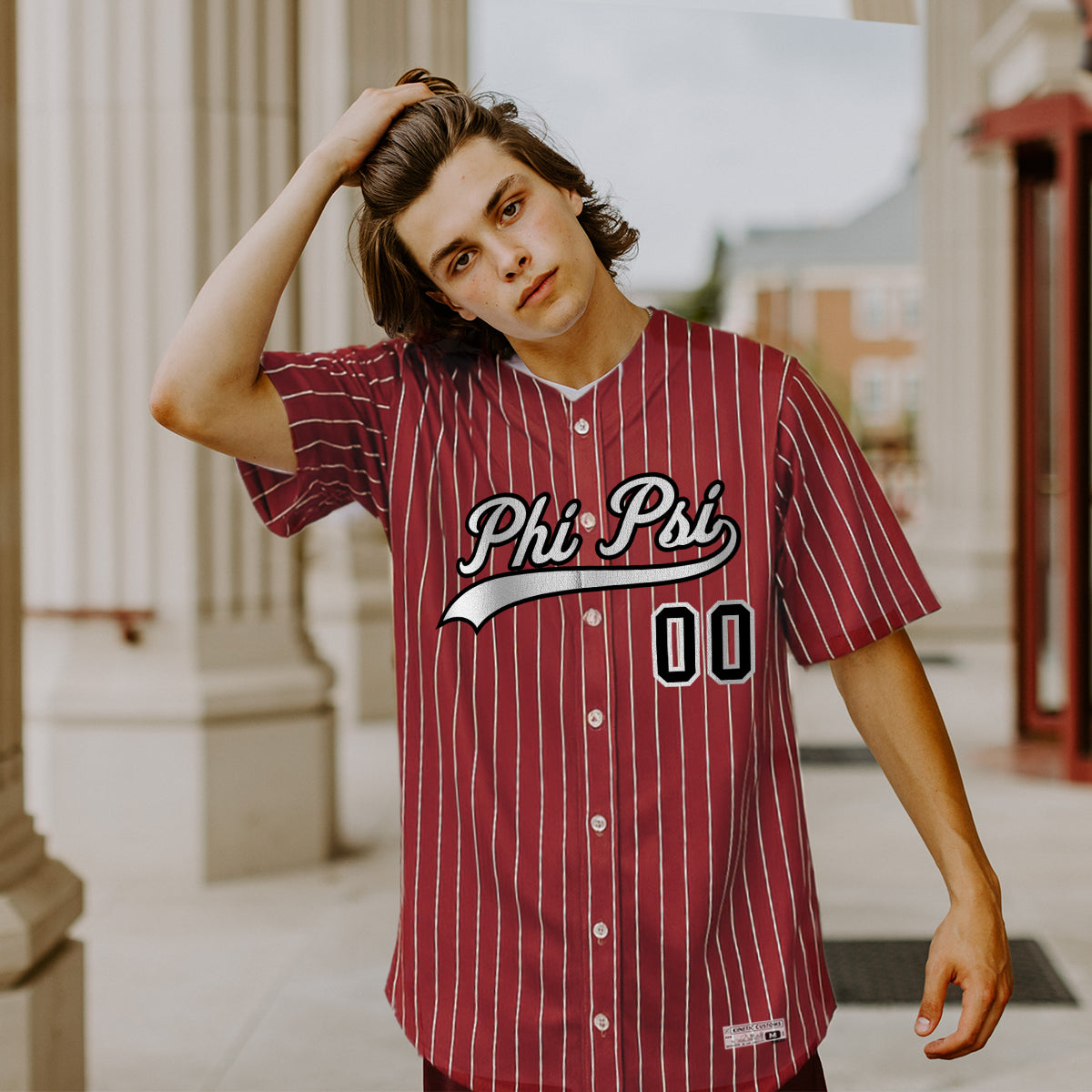 Phi Kappa Psi sublimated fraternity baseball jersey.