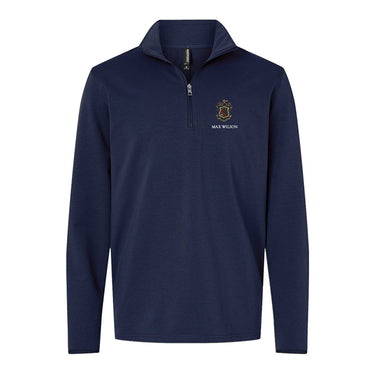 New! Phi Psi Embroidered Crest Quarter Zip Phi Kappa Psi