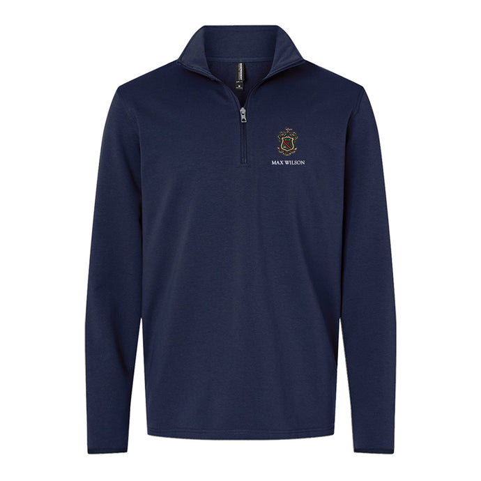 New! Phi Psi Embroidered Crest Quarter Zip Phi Kappa Psi