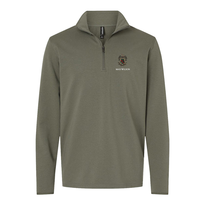 New! Phi Psi Embroidered Crest Quarter Zip Phi Kappa Psi