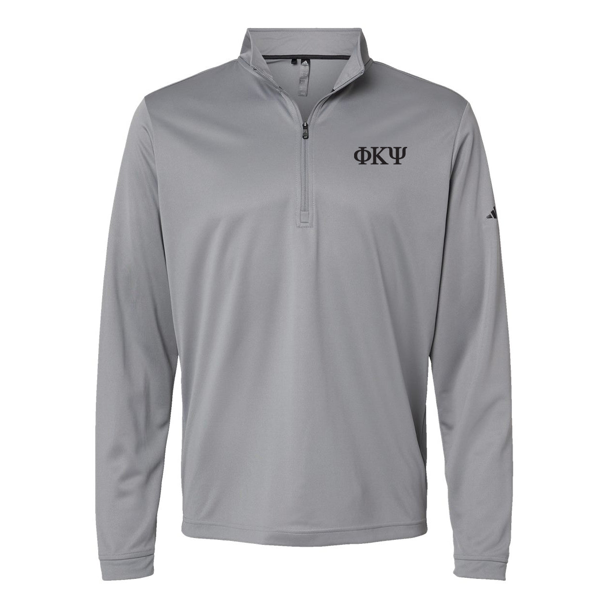Phi Psi Frat Grey Adidas Lightweight Performance 1/4 Zip.