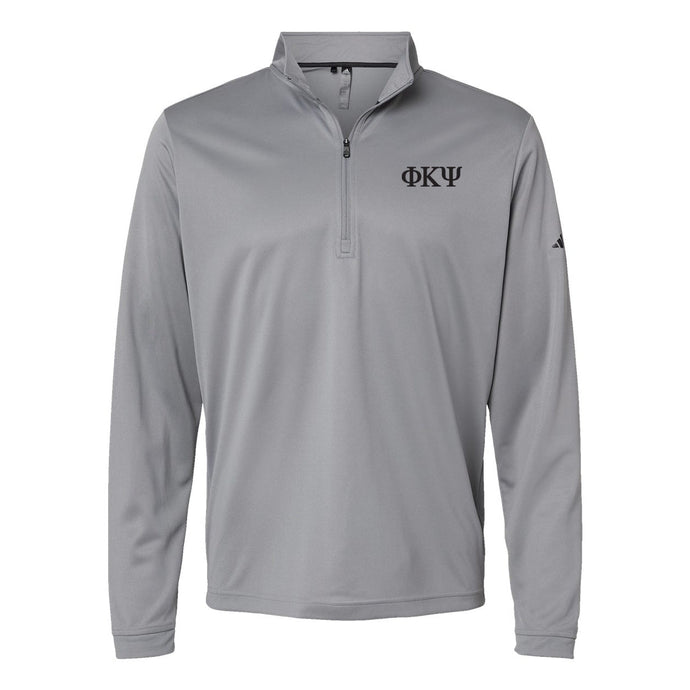Phi Psi Frat Grey Adidas Lightweight Performance 1/4 Zip.