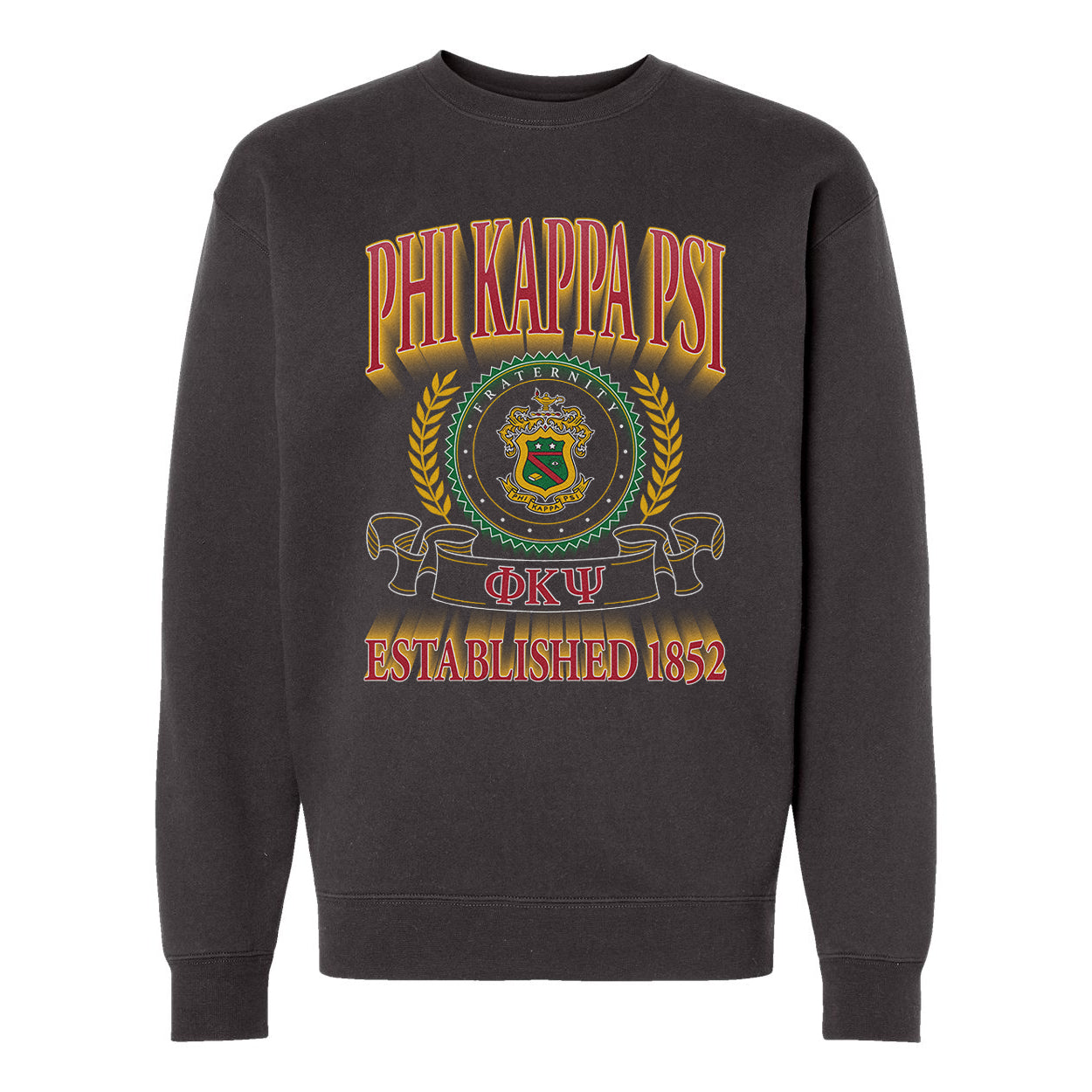 Phi Psi Frat Heavyweight Graphic Crewneck.
