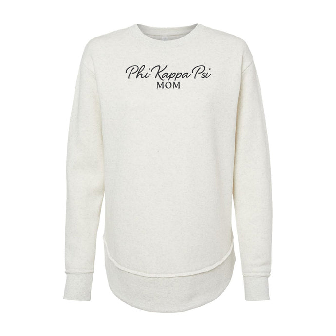 Phi Psi Curved Hem Mom Crewneck