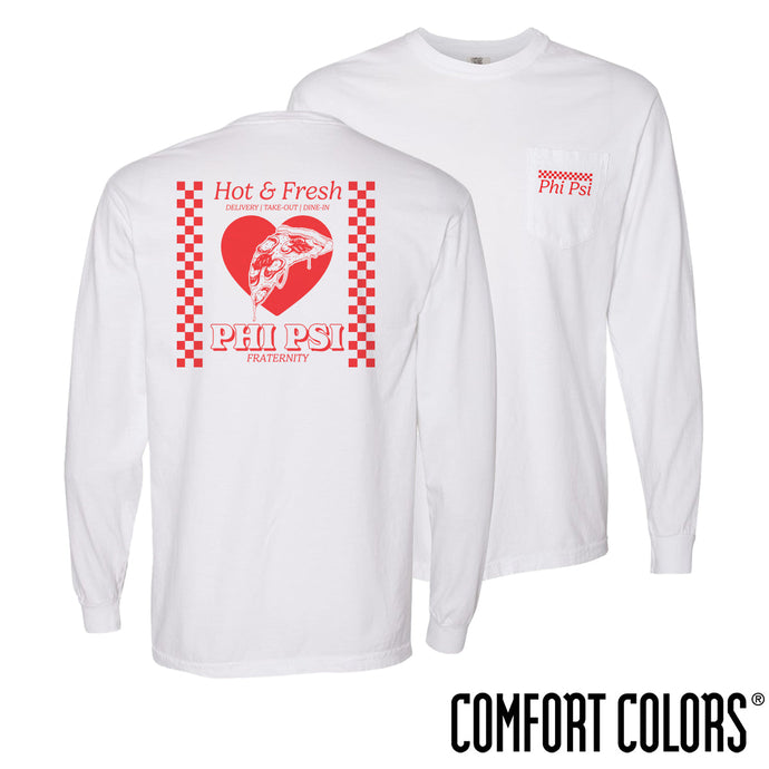 Phi Psi Hot and Fresh Pizza Long Sleeve Tee