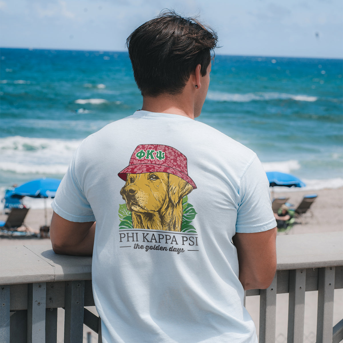 Phi Psi Bucket Hat Retriever Tee