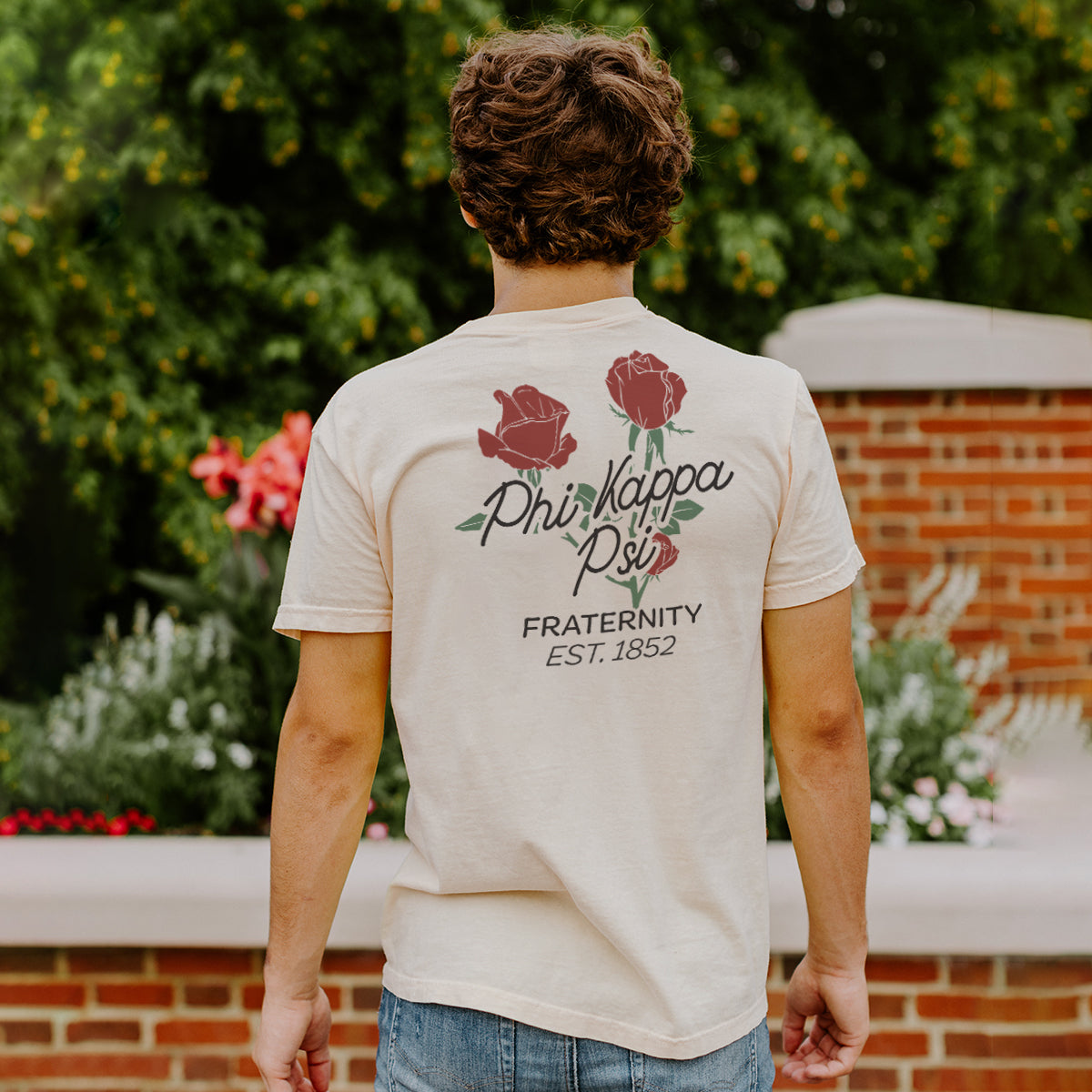 Phi Psi Rosebud Ivory Short Sleeve Tee