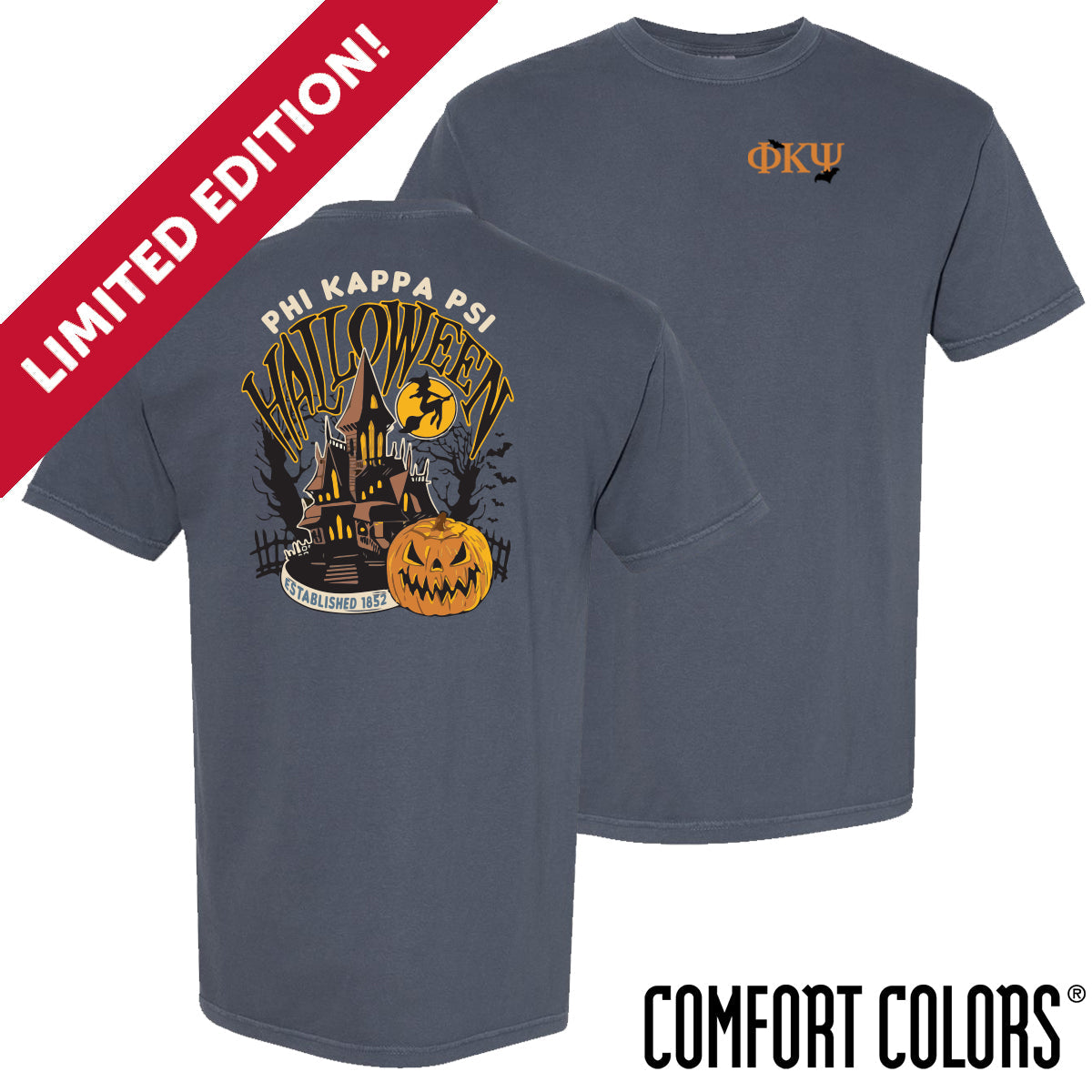 Limited Edition Phi Psi Midnight Manor Short Sleeve Tee