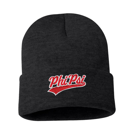 Phi Psi Signature Charcoal Beanie