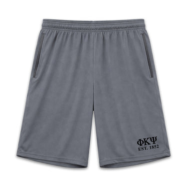 Phi Psi 7in Grey Pocketed Shorts