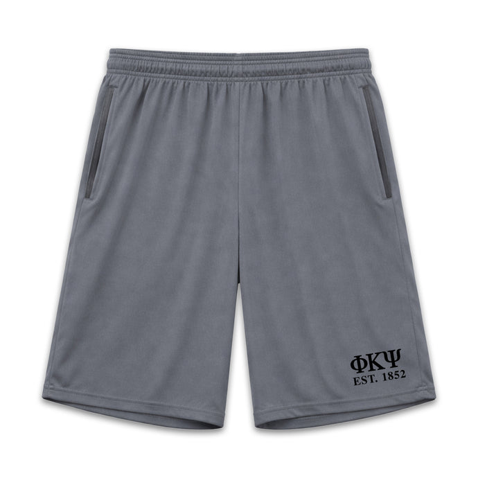 Phi Psi 7in Grey Pocketed Shorts