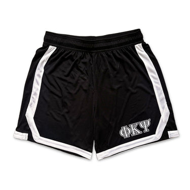Phi Psi Frat Black 7" Mesh Shorts.