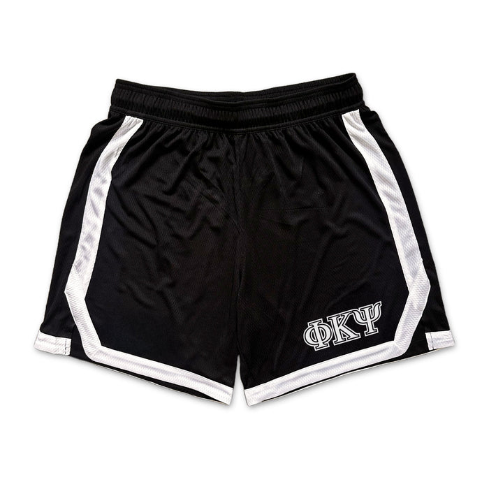 Phi Psi Frat Black 7" Mesh Shorts.