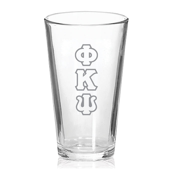 Phi Psi Engraved Fellowship Glass