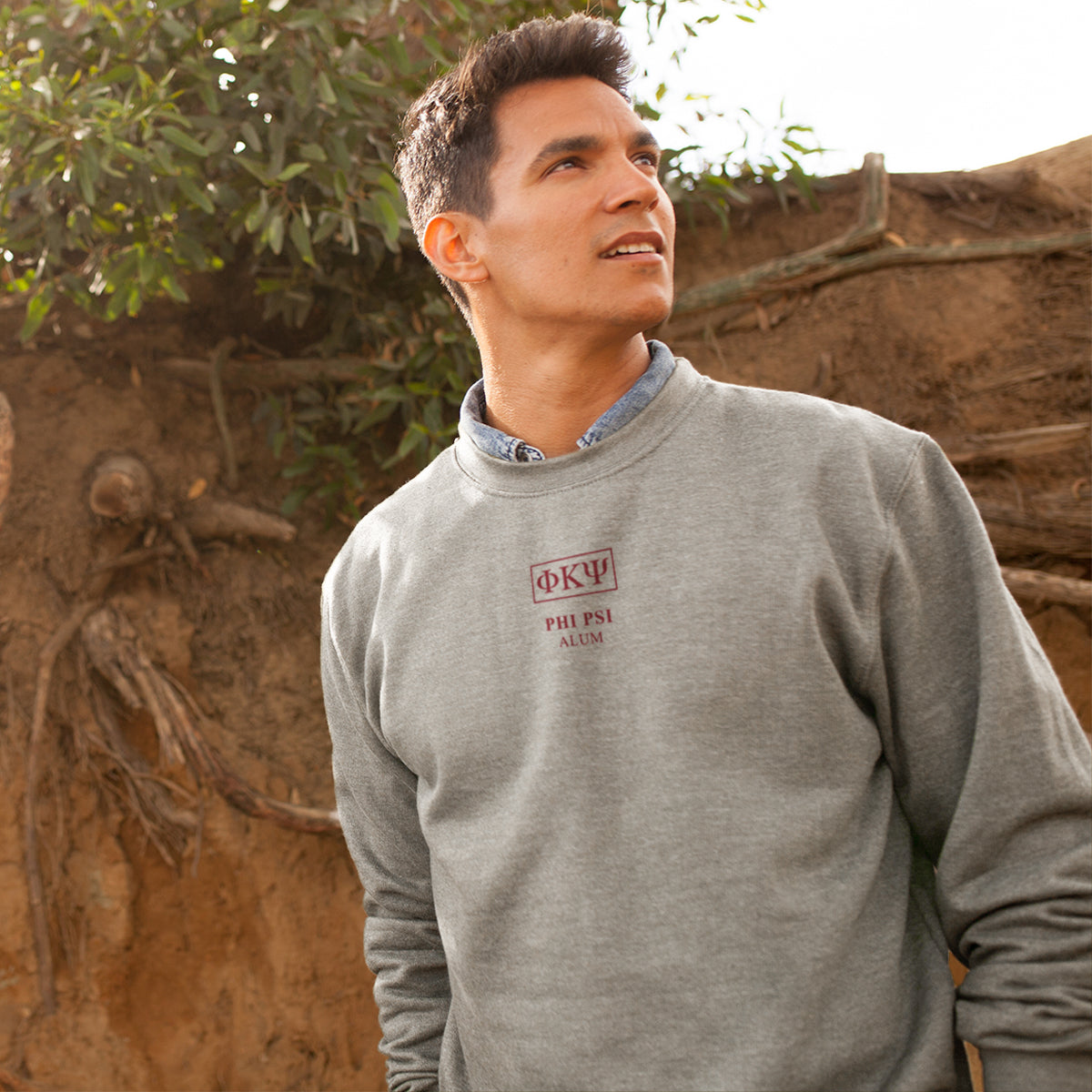 Phi Psi Alumni Embroidered Greek Letter Crewneck