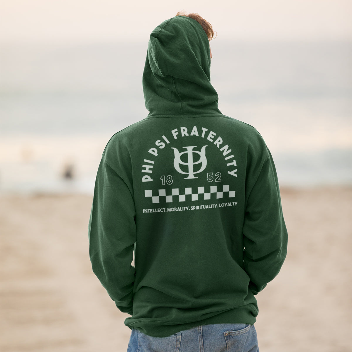 Phi Psi Retro Block Graphic Hoodie