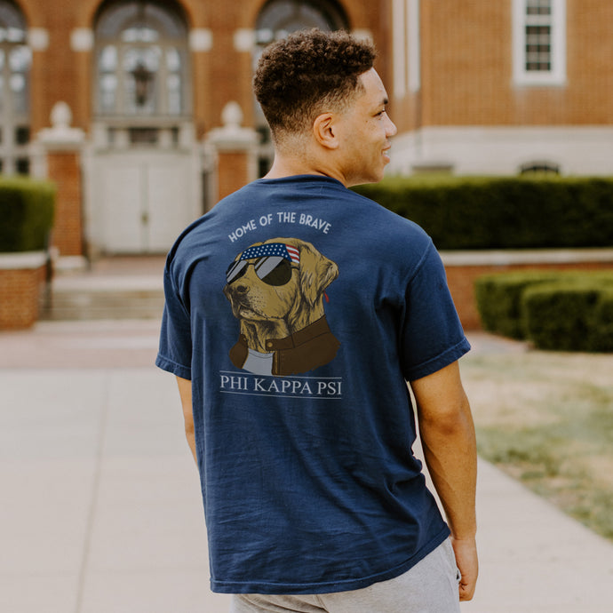 Phi Psi Short Sleeve Navy Patriot Retriever Tee