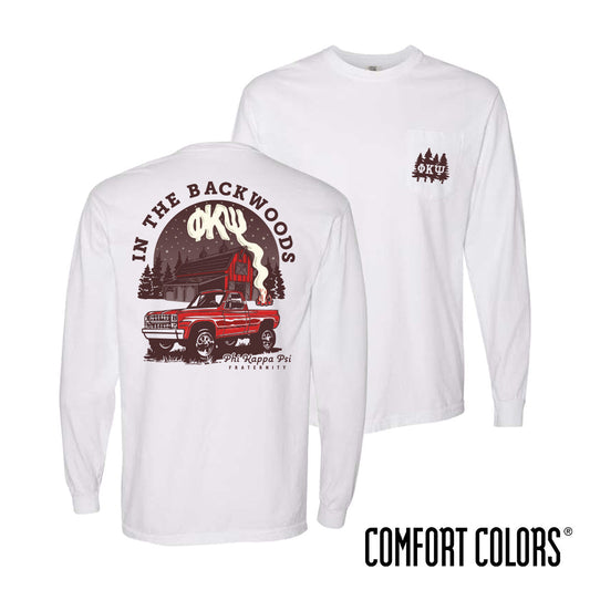 New! Phi Psi Comfort Colors Country Roads Long Sleeve Tee