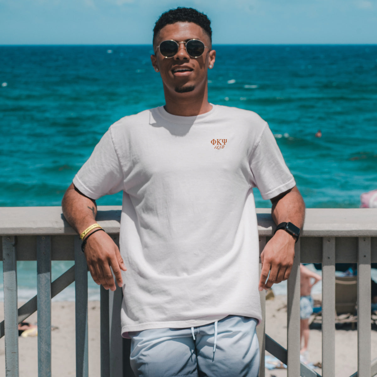Phi Psi Freedom White Short Sleeve Tee