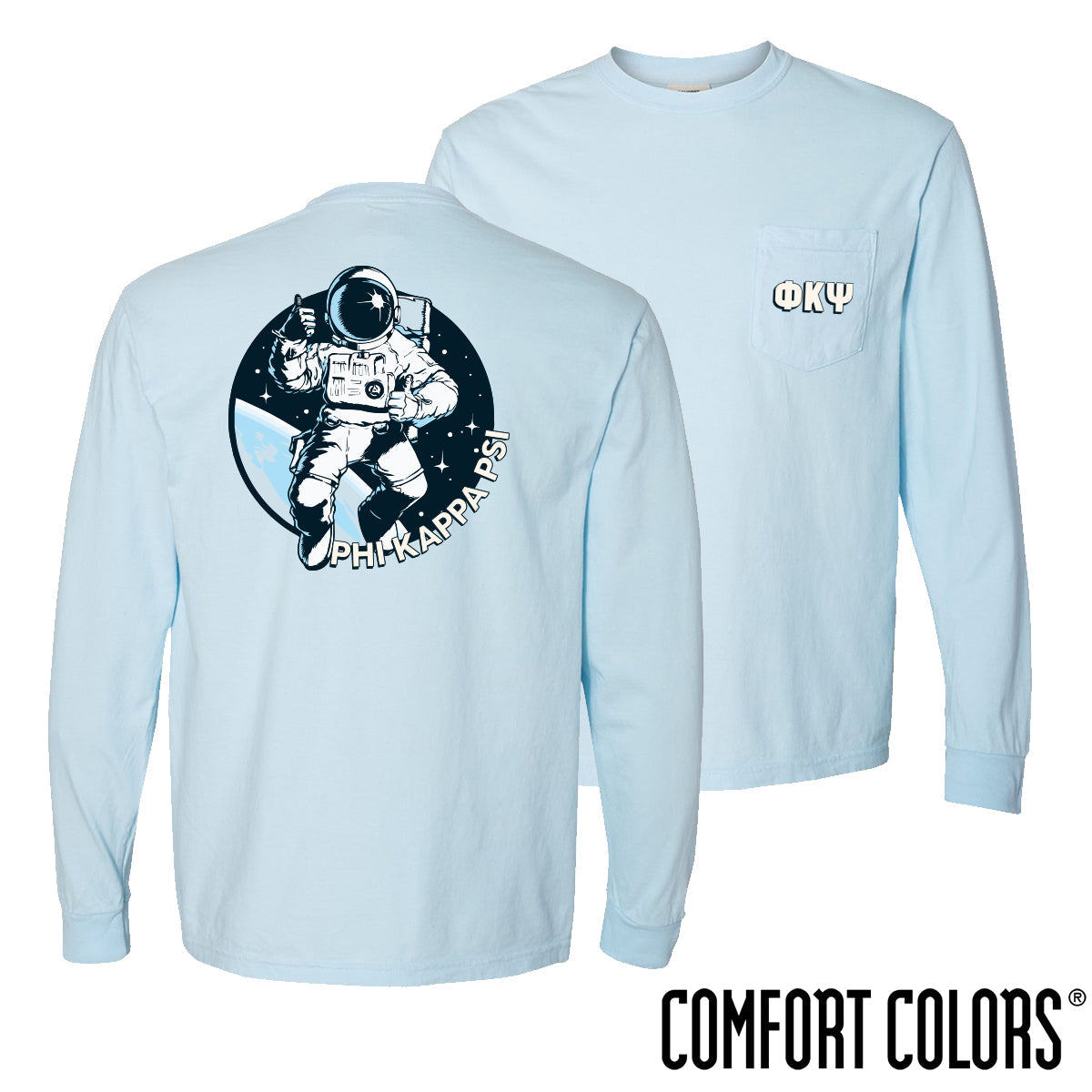 Phi Psi Space Age Long Sleeve Pocket Tee