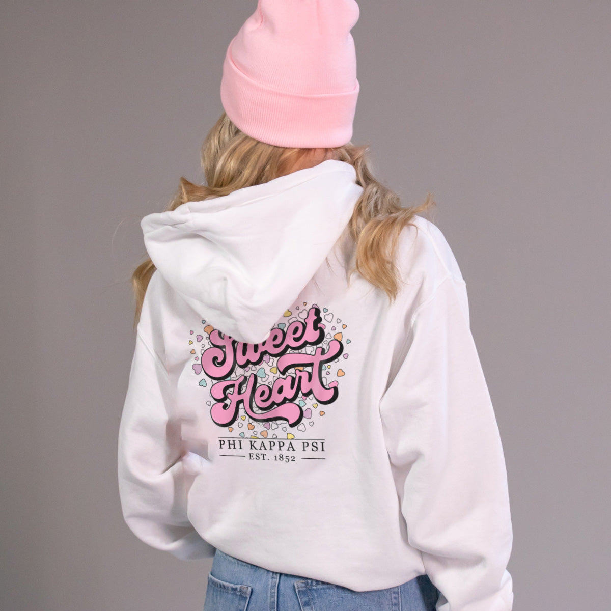 Phi Psi White Sweetheart Hoodie