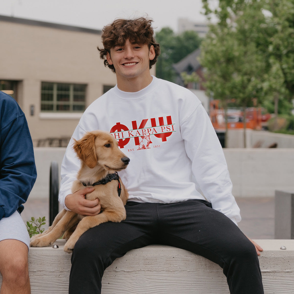 Phi Psi Golden Letters Crewneck