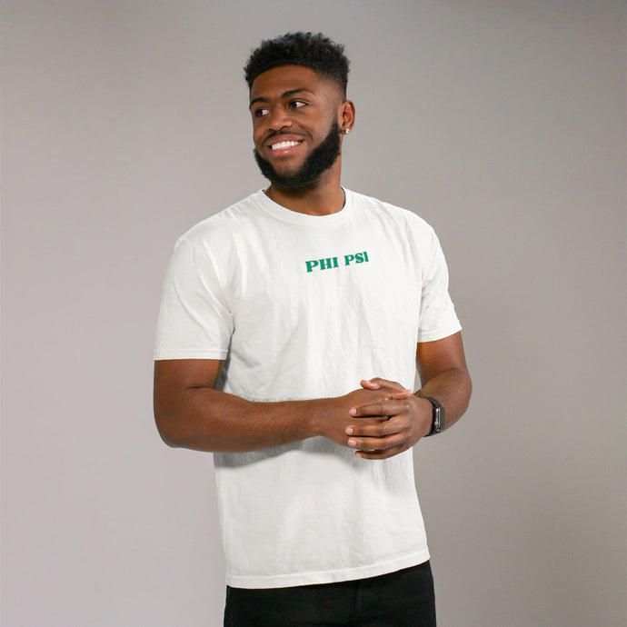 Phi Psi Comfort Colors Retro Smiley Short Sleeve Tee