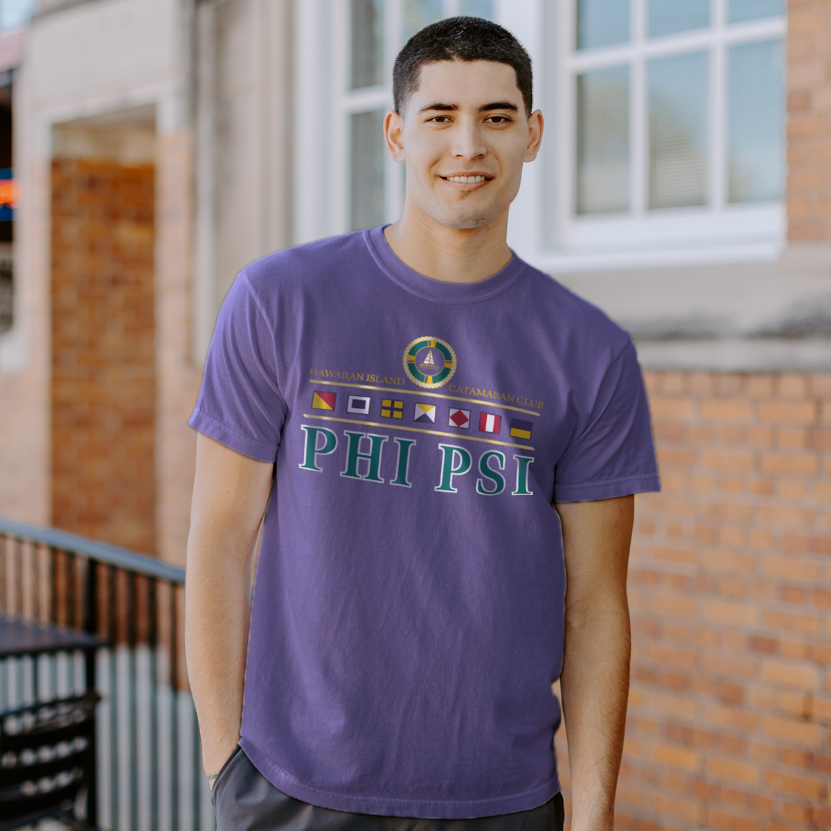 Phi Psi Vintage Catamaran Club Short Sleeve Tee