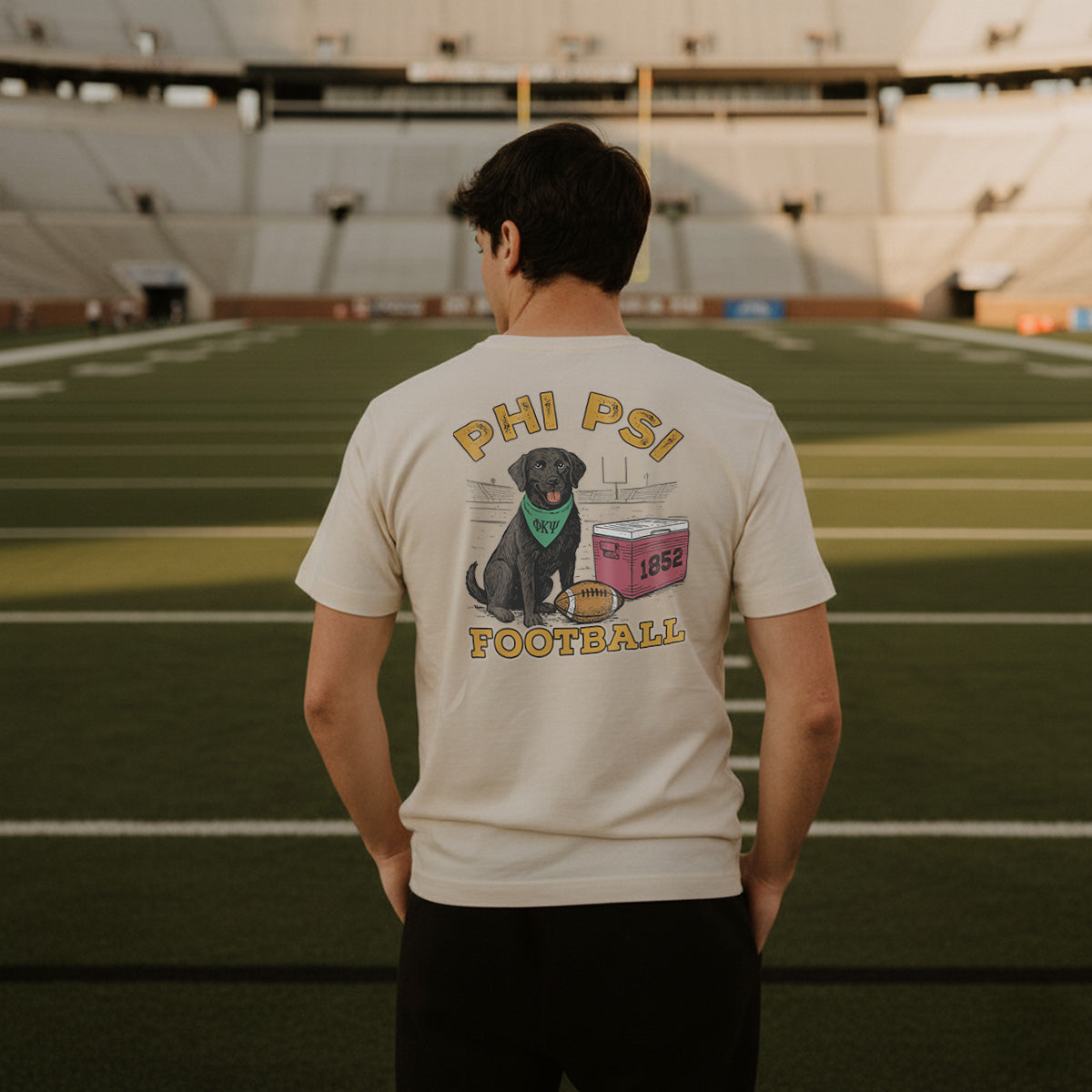 Phi Kappa Psi fraternity merch, Comfort Colors Linebacker Lab Short Sleeve Tee.