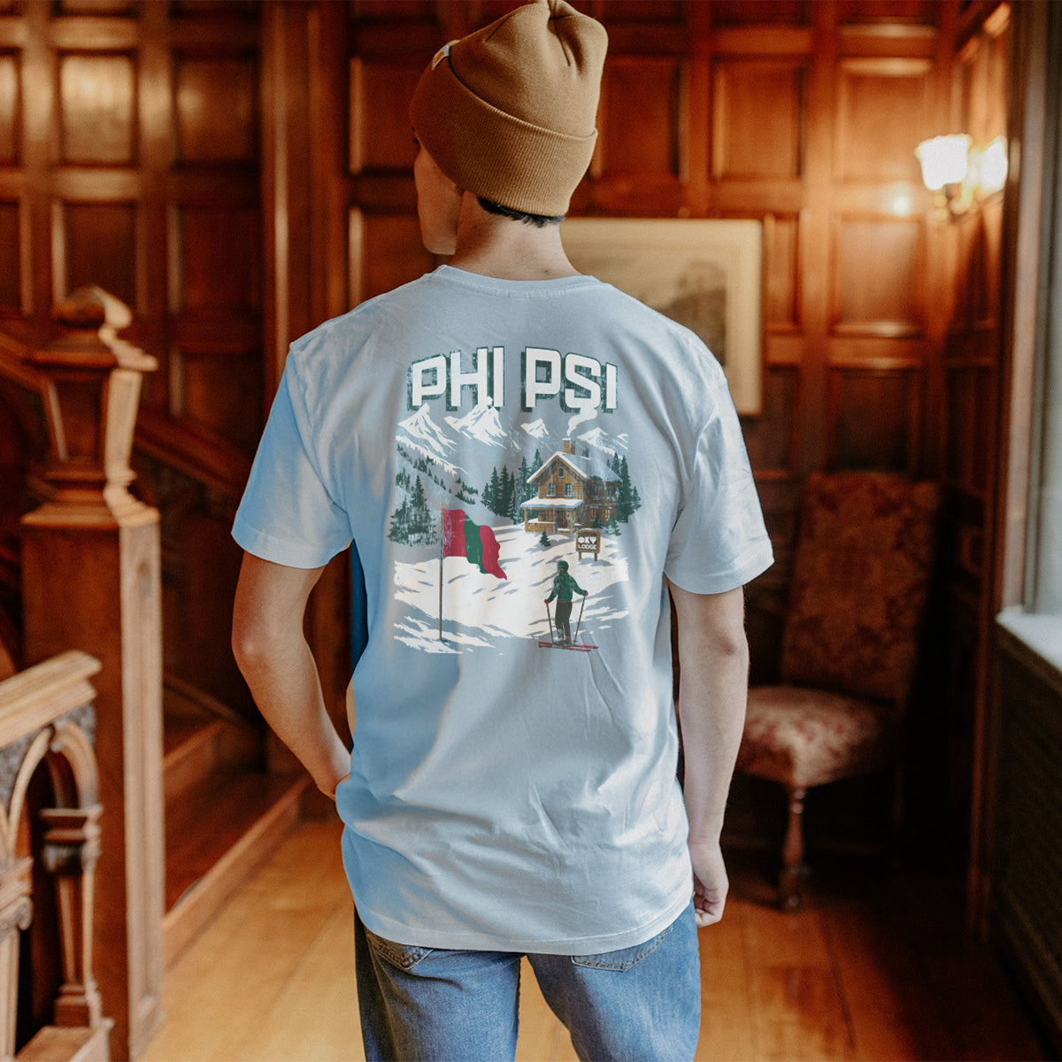 Phi Kappa Psi fraternity Retro Alpine Short Sleeve Tee