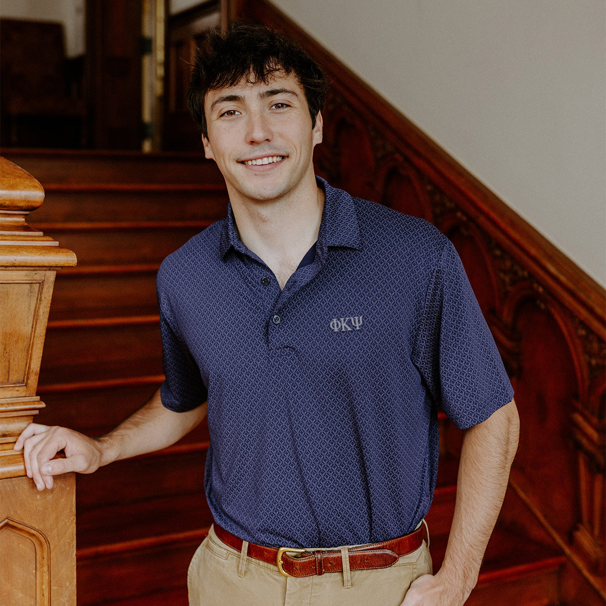 Phi Psi Callaway Chevron Patterned Polo Phi Kappa Psi
