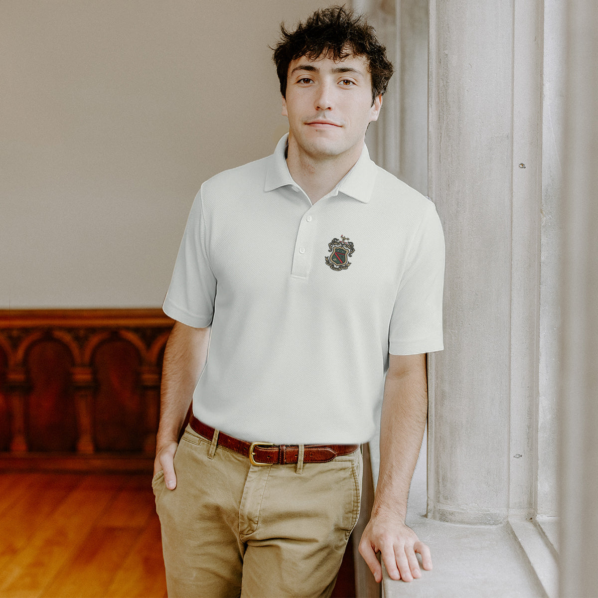 Phi Kappa Psi  White Callaway Crest Polo