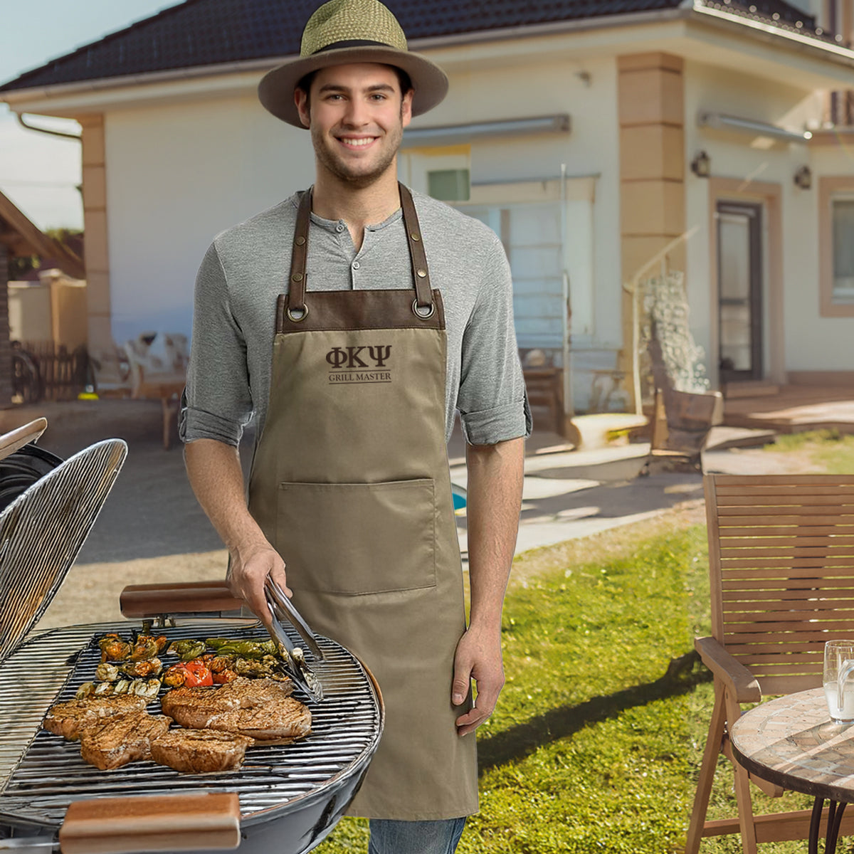 New! Phi Psi Grill Master Embroidered Apron