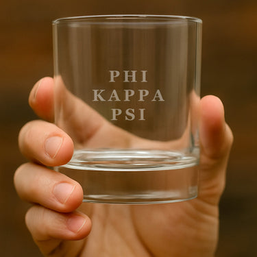 Phi Psi Fraternity Legacy Rocks Glass