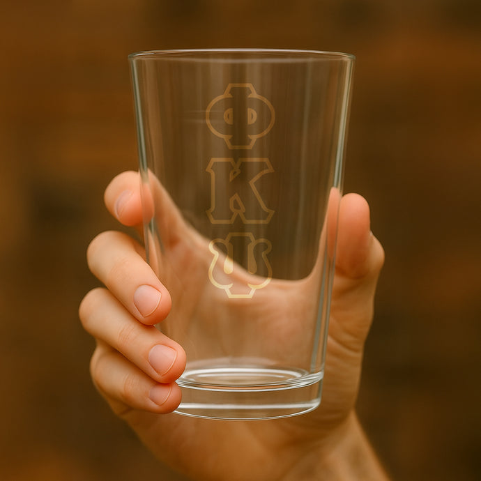 Phi Psi Engraved Fellowship Glass