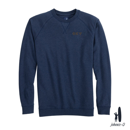Phi Psi Johnnie-O Navy Freeman Crewneck