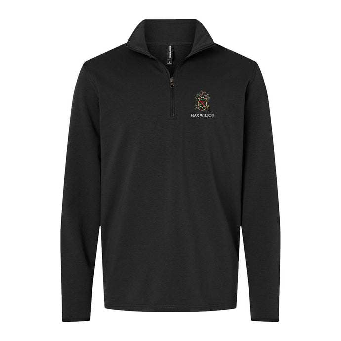 New! Phi Psi Embroidered Crest Quarter Zip Phi Kappa Psi