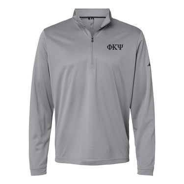 Phi Psi Frat Grey Adidas Lightweight Performance 1/4 Zip.