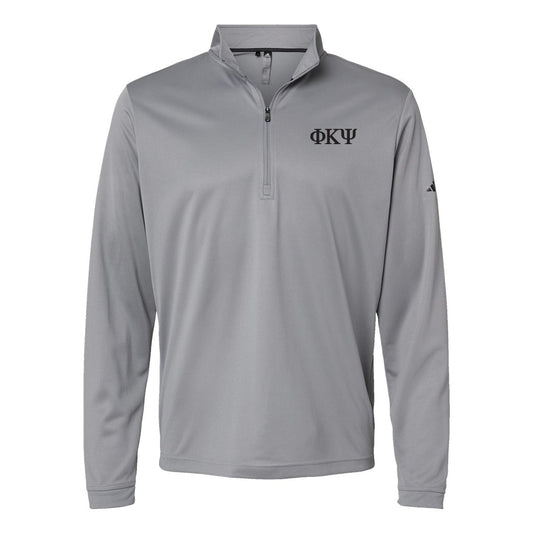 Phi Psi Frat Grey Adidas Lightweight Performance 1/4 Zip.