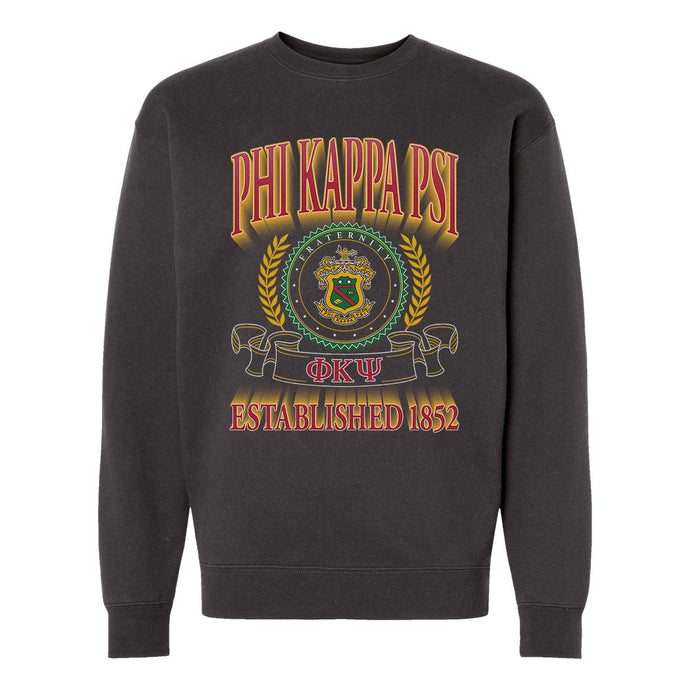 Phi Psi Frat Heavyweight Graphic Crewneck.