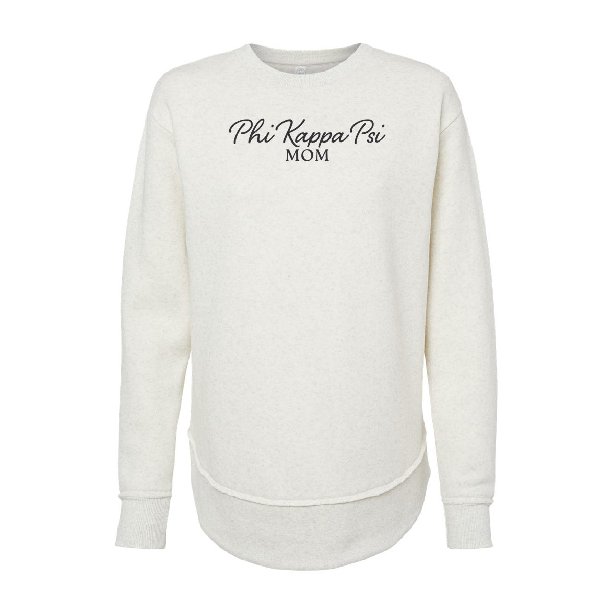 New! Phi Psi Curved Hem Mom Crewneck