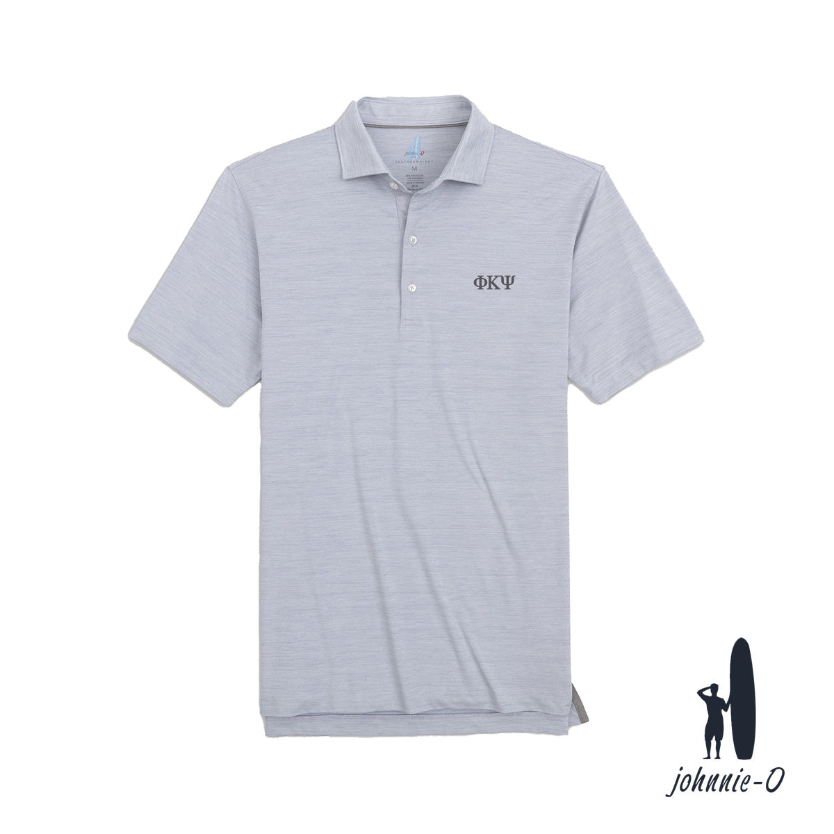 Phi Psi Johnnie-O Heather Grey Polo