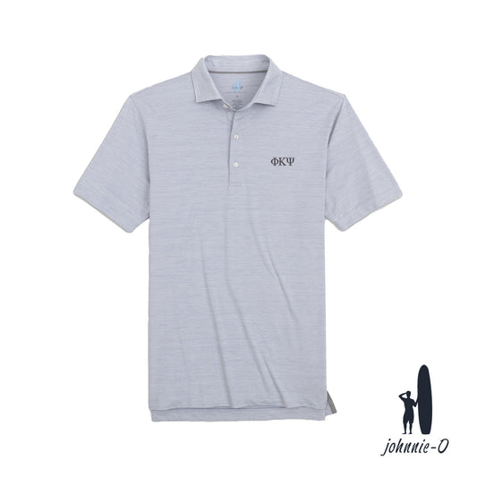 Phi Psi Johnnie-O Heather Grey Polo
