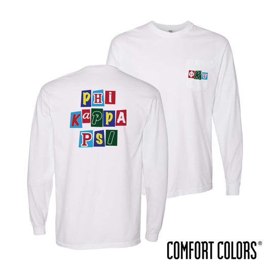 New! Phi Psi Comfort Colors Animated Long Sleeve Tee