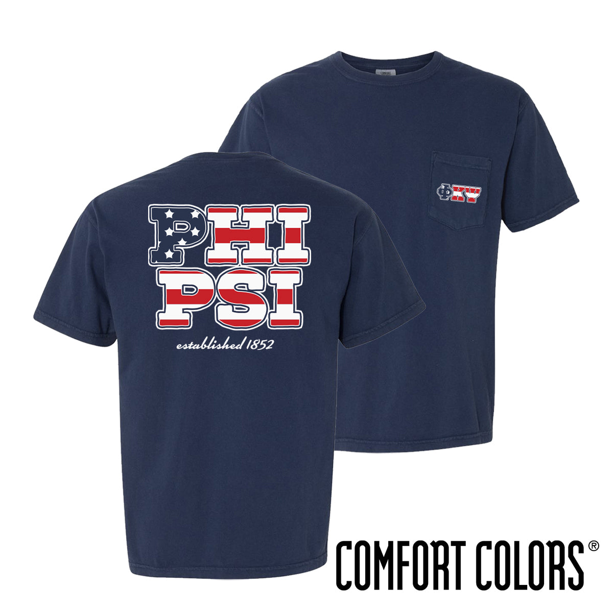 Phi Psi Patriotic Pride Short Sleeve Tee